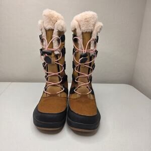All in Motion KidsThermolite Faux Fur Brown Tall Winter Boots Size 3 US